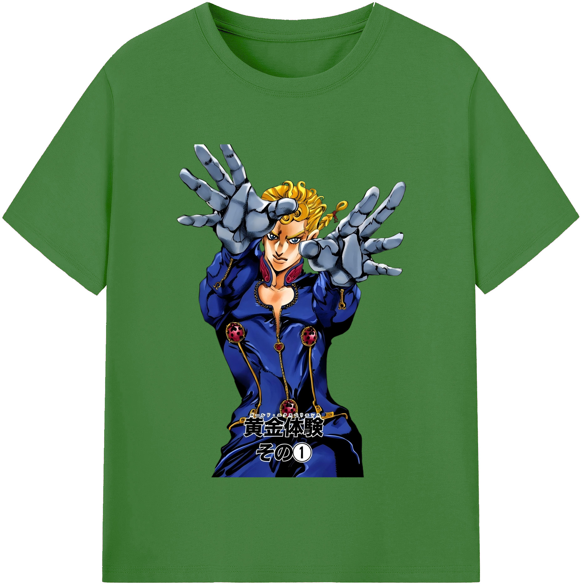 （画像用） ジョジョの奇妙な冒険 ジョルノ?ジョバァーナ JoJo's Bizarre Adventure Giorno Giovanna レディースカジュアルプリントTシャツ（綿100％）